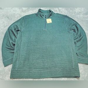 Tommy Bahama 1/4 Zip Pull Over Sweater Men’s Xl Green